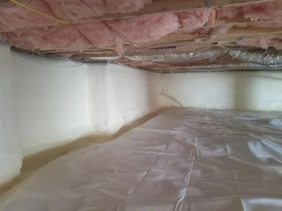 Crawl space encapsulation with closed-cell spray foam for Spray Foam Roofing Repair in Glenwood